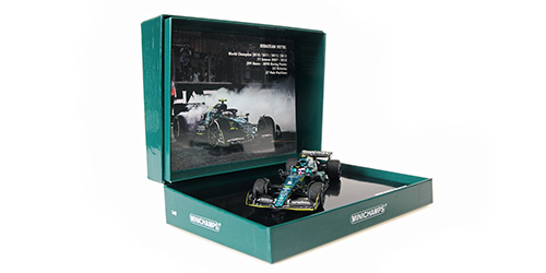 ASTON MARTIN FORMULA ONE TEAM AMR22 - VETTEL - LAST RACE ABU DHABI GP 2022 - EXCL. MCH W TYRE MARKS