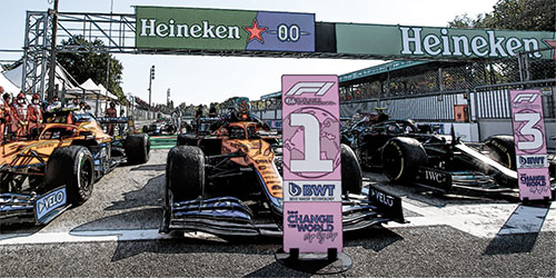 2-CAR SET - MCLAREN F1 TEAM MCL35M - 1-2 FINISH RICCIARDO/NORRIS - ITALIAN GP 2021