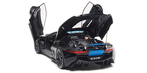 JAGUAR C-X75-ULTIMATE BLACK METALLIC WITH BLUE STRIPEs