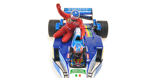 BENETTON RENAULT B195 - MICHAEL SCHUMACHER - CANADIAN GP 1995 (W/FIGURINE ALESI)