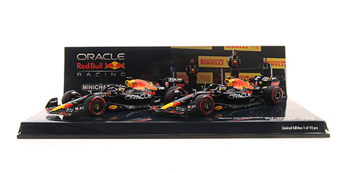 2-CAR SET - ORACLE RED BULL RACING RB18 - 1-2 FINISH VERSTAPPEN/PÉREZ - BARCELONA GP 2022 - EXC. MCH