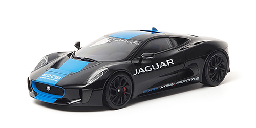 JAGUAR C-X75-ULTIMATE BLACK METALLIC WITH BLUE STRIPEs