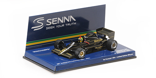 LOTUS RENAULT 97T - AYRTON SENNA - GP PORTUGAL 1985 (W/RAIN TYRES) - 1ST CAREER WIN - END OF  RACE