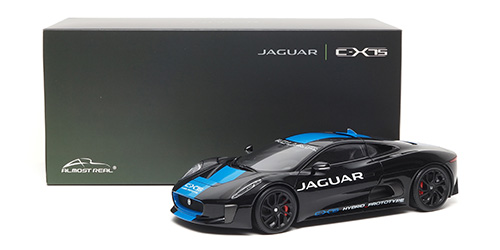 JAGUAR C-X75-ULTIMATE BLACK METALLIC WITH BLUE STRIPEs