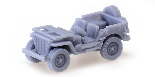 JEEP W/SPARE WHEEL   WINDSHIELD DOWN - UNPAINTED