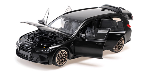 BMW M3 TOURING - 2024 - MATT BLACK W GOLD MAGNESIUM WHEELS AND BLACK INTERIOR BUCKET SEATS