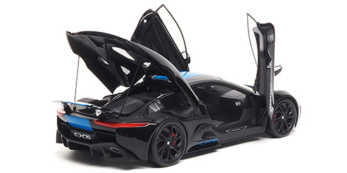 JAGUAR C-X75-ULTIMATE BLACK METALLIC WITH BLUE STRIPEs