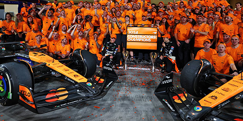 2-CAR SET - MCLAREN F1 TEAM MCL38 - CONSTRUCTORS CHAMPIONS - NORRIS/PIASTRI - ABU DHABI GP 2024