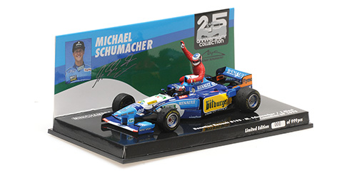 BENETTON RENAULT B195 - MICHAEL SCHUMACHER - CANADIAN GP 1995 (W/FIGURINE ALESI)