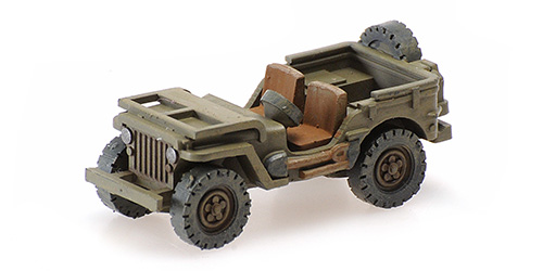 JEEP W/SPARE WHEEL   WINDSHIELD DOWN - DECORATED