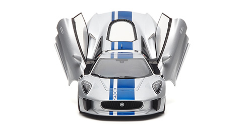 JAGUAR C-X75 - SILVER WITH BLUE STRIPES