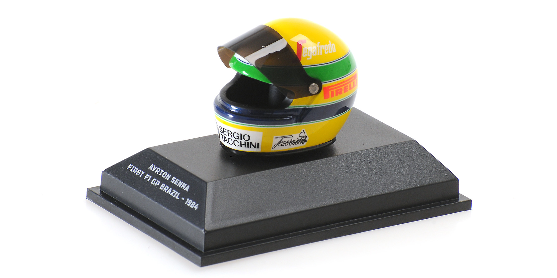 HELMET - AYRTON SENNA - FIRST F1 GP BRAZIL - 1984