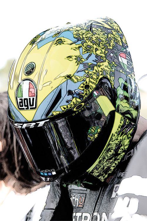 AGV HELMET - VALENTINO ROSSI - MOTOGP MISANO RACE 2 2021
