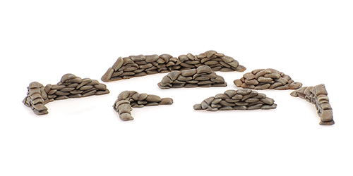 SANDSAECKE, BARRIKADEN - PAINTED - 7 PCS.